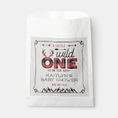 Wild One Boys Rustikale Karierte Lumberjack Babydu Geschenktütchen (Vorderseite)