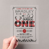 Wild One Boys Rustikaler Kariert Lumberjack 1. Geb Acryleinladungen (Insitu (Handheld))