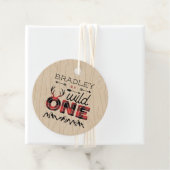 Wild One Boys Rustikaler Kariert Lumberjack 1. Geb Geschenkanhänger (Beispiel)