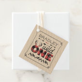 Wild One Boys Rustikaler Kariert Lumberjack 1. Geb Geschenkanhänger (Beispiel)