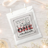 Wild One Boys Rustikaler Kariert Lumberjack 1. Geb Geschenktütchen (Ausgeschnitten)