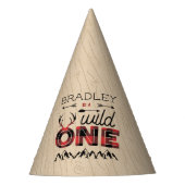 Wild One Boys Rustikaler Kariert Lumberjack 1. Geb Partyhütchen (Vorderseite)