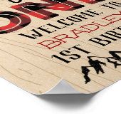 Wild One Boys Rustikaler Kariert Lumberjack 1. Geb Poster (Ecke)