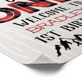 Wild One Boys Rustikaler Kariert Lumberjack 1. Geb Poster (Ecke)