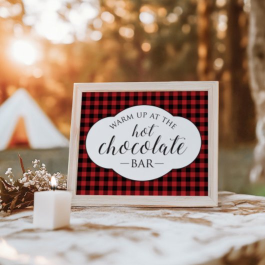 Wild One Buffalo Kariertes Bar mit heißer Schokola Poster