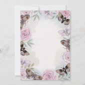 Wild One Butterflies Blume Geburtstag Einladung (Rückseite)