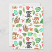 Wild One Celebration-Safari Abenteuer Extravaganza Einladung (Rückseite)