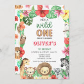 Wild One Celebration-Safari Abenteuer Extravaganza Einladung (Vorne/Hinten)