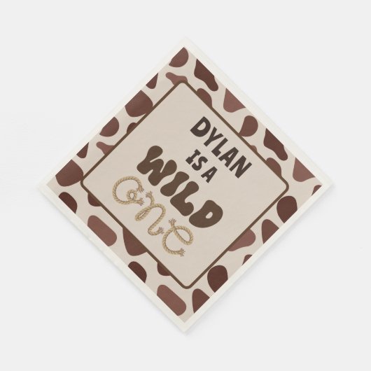 Wild One Cowboy Birthday Serviette (Ecke)