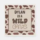 Wild One Cowboy Birthday Serviette (Vorderseite)