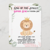 Wild One Crown erste Geburtstagseinladung Einladung (Vorne/Hinten)