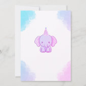Wild One Cute Elephant 1st Birthday Invitation Einladung (Rückseite)