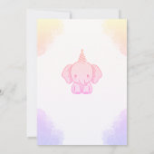 Wild One Cute Elephant 1st Birthday Invitation Einladung (Rückseite)