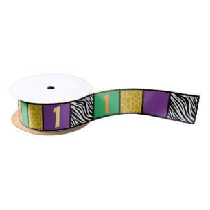 Wild One Cute Safari 1. Geburtstagsfeier Thema Satinband