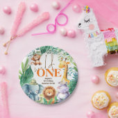 Wild One Cute Safari Animals 1st Birthday Party Pappteller (Party)