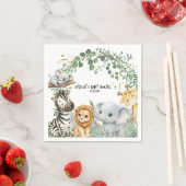 Wild One Cute Safari Jungle Animals Boy Baby Showe Serviette (Beispiel)