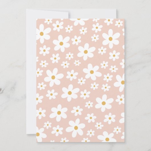 Wild One Daisy Birthday Einladung | Erste (Rückseite)