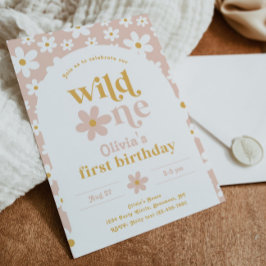 Wild One Daisy Birthday Einladung | Erste