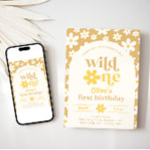 Wild One Daisy Birthday Einladung | Erste