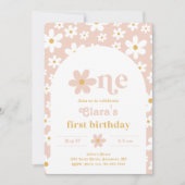 Wild One Daisy Birthday Einladung | Erste (Vorderseite)