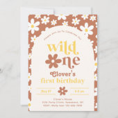 Wild One Daisy Birthday Einladung | Erste (Vorderseite)
