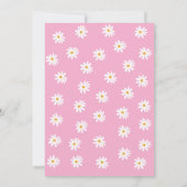 Wild One Daisy First Birthday Girl – Floral 1st Einladung (Rückseite)