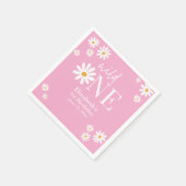 Wild One Daisy First Birthday Party – Boho Floral  Serviette (Ecke)