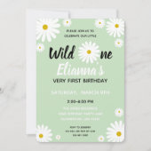 Wild ONE Daisy Flower Girl Geburtstag Einladung (Vorderseite)