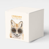 Wild One Daisy Fox Baby Shower Geschenkschachtel (Vorderseite)