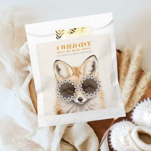 Wild One Daisy Fox Baby Shower Geschenktütchen