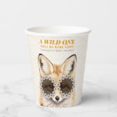 Wild One Daisy Fox Baby Shower Pappbecher (Vorderseite)