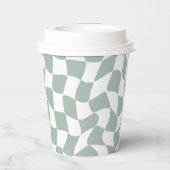 Wild One Dapper Duck 1st Birthday Sage Green Pappbecher (Rückseite)