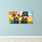 WILD ONE-DASCHUND 3 LEINWANDDRUCK (Insitu (Holzboden))
