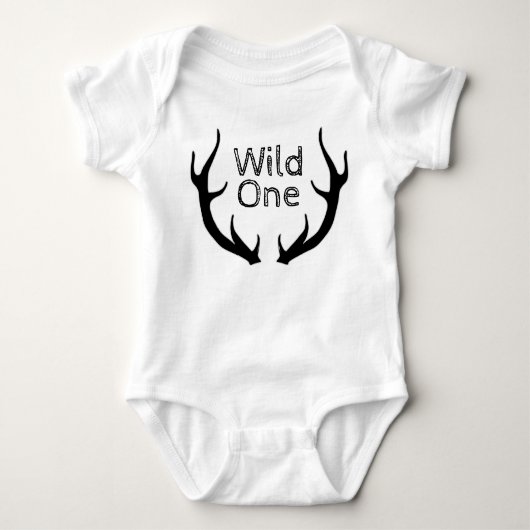 Wild One Deer Antlers 1. Geburtstag Baby Strampler (Vorderseite)