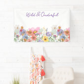 Wild & One-derful Wild Flower Birthday Banner (Insitu)