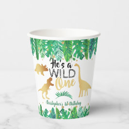 Wild One Dinosaur Boys 1. Geburtstag Pappbecher