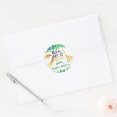 Wild One Dinosaur Boys 1. Geburtstag Runder Aufkleber (Umschlag)