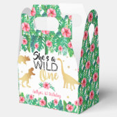 Wild One Dinosaur Girls 1. Geburtstag Geschenkschachtel (Geöffnet)