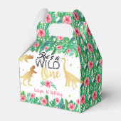 Wild One Dinosaur Girls 1. Geburtstag Geschenkschachtel (Vorderseite)