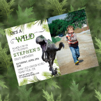 Wild One Dinosaur Jurassic Foto Raptor Birthday