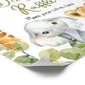 Wild One Dschungel Safari Diaper Raffle Poster (Ecke)