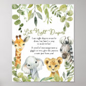 Wild One Dschungel Safari Spätabendtaucher Poster (Vorne)