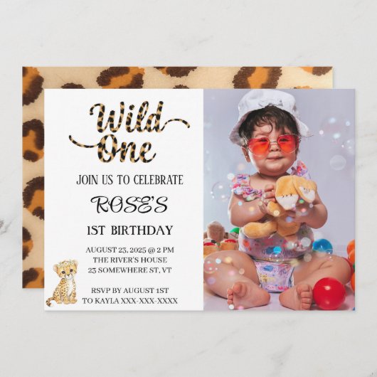 WILD ONE EINLADUNG (Vorne/Hinten)