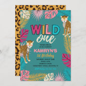 Wild ONE Einladung | Girl Wild One Einladung (Vorne/Hinten)