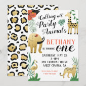 Wild One - Einladung zum ersten Geburtstag (Vorne/Hinten)