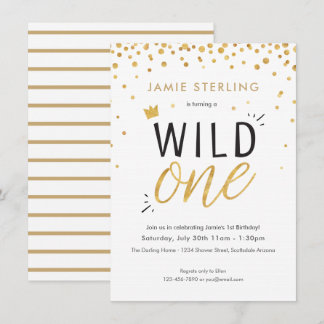 Wild One - Einladung zum ersten Geburtstag