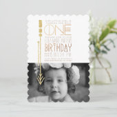 Wild One | Einladung zum Foto zum ersten Geburtsta (Stehend Vorderseite)