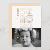 Wild One | Einladung zum Foto zum ersten Geburtsta (Vorne/Hinten)