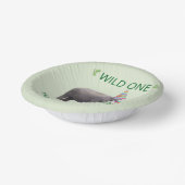 Wild One Elefant Geburtstagsdesign Pappteller (Gewinkelt)