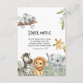 Wild One Elegant Safari Jungle Animals Baby Shower Begleitkarte (Vorderseite)
